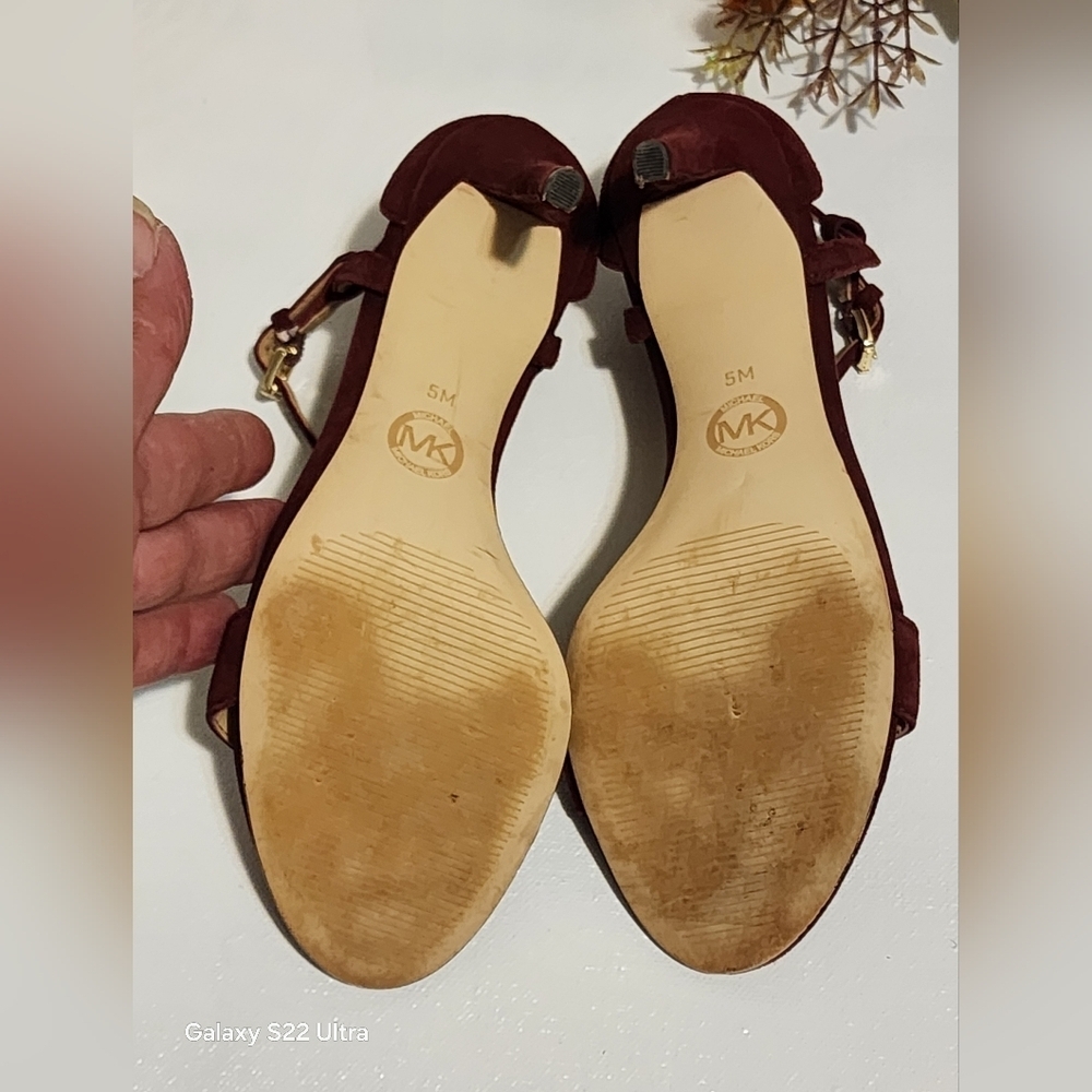Michael Kors Women's Burgundy Sandals - Picture 3 of 7